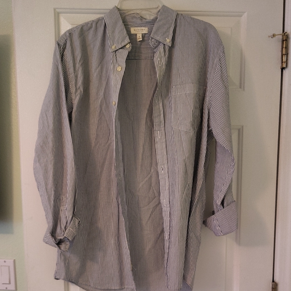 Men's Blue Striped Shirt